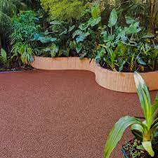 Piso Drenante Monolitico para jardins em formas organicos